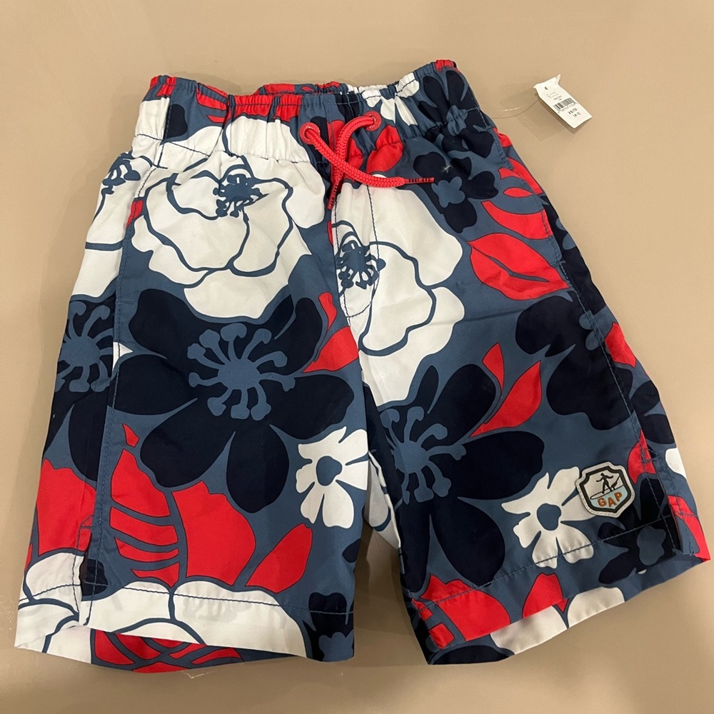 GAP Red and Blue Swim Trunks Sporty Design